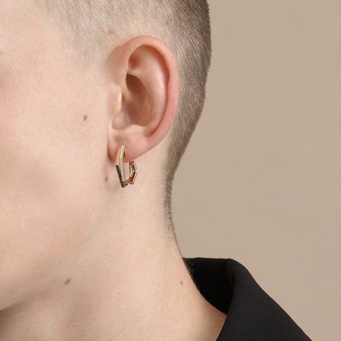 18K玫瑰金及黑色黄金 耳環 | 周生生珠寶 | 90470E - 3