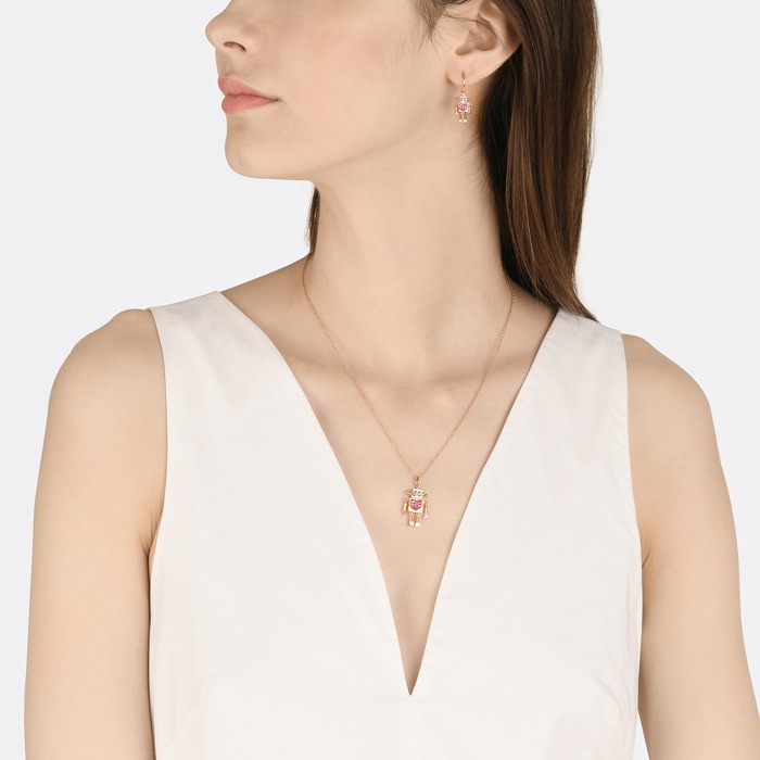 18K玫瑰金 耳環 | 周生生珠寶 | Love Decode 「愛情密語 」 | 90607E - 3