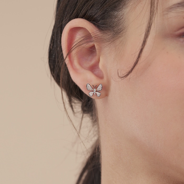 18K Rose & Black Gold Earring | Chow Sang Sang Jewellery | 90696E - 2