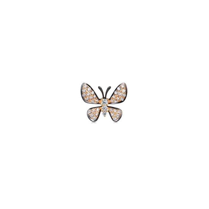 18K Rose & Black Gold Earring | Chow Sang Sang Jewellery | 90696E - 1
