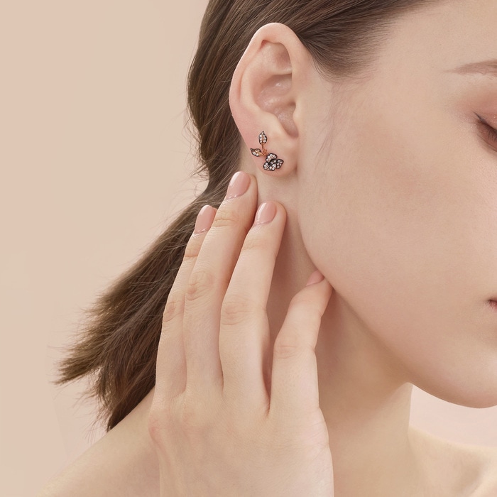 18K Rose & Black Gold Earring | Chow Sang Sang Jewellery | 90698E - 3