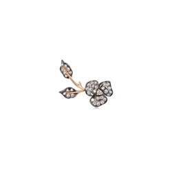 'Symphony' 18K Red & Black Gold Diamond Single Earring