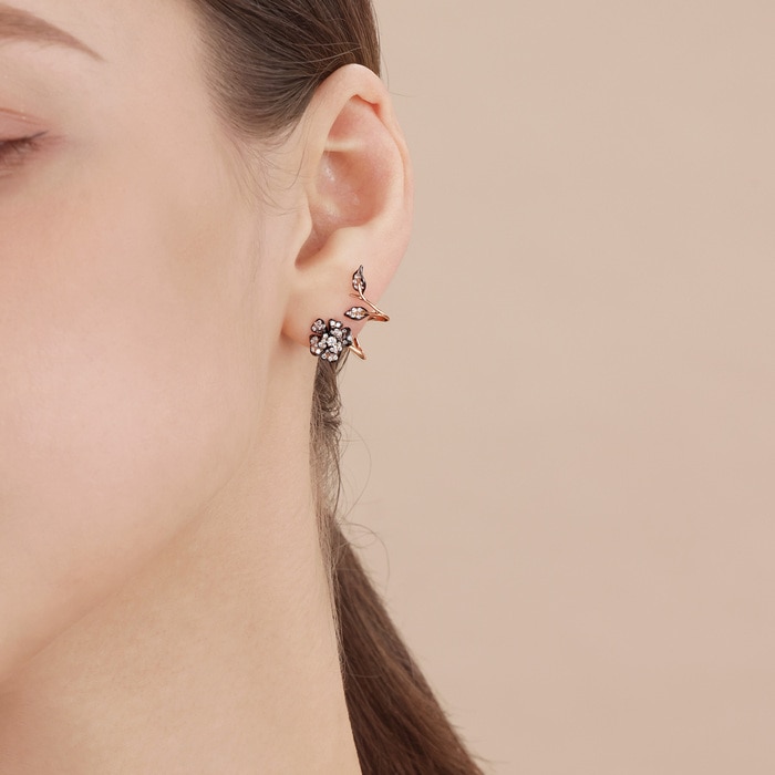 18K Rose & Black Gold Earring | Chow Sang Sang Jewellery | 90703E - 2