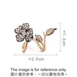 'Symphony' 18K Red & Black Gold Diamond Single Earring