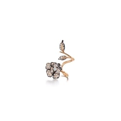 'Symphony' 18K Red & Black Gold Diamond Single Earring
