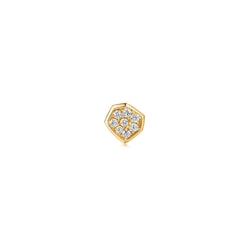 'Harmony'18K Yellow Gold Diamond Single Earring