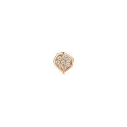 'Harmony'18K Red Gold Diamond Single Earring