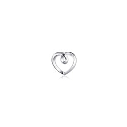'Ear Play' 950 Platinum Single Heart Earring