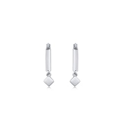 18K白色黃金耳環