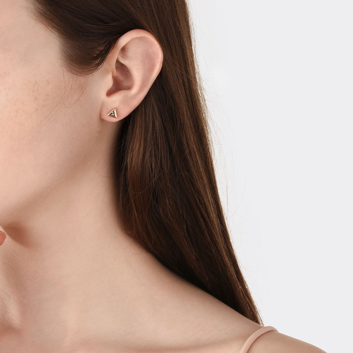 18K白色黄金及玫瑰金 耳環 | 周生生珠寶 | 薄荷系列 | 91122E - 2