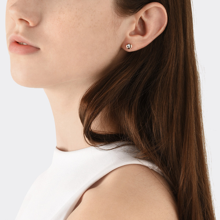 18K白色黄金及玫瑰金 耳環 | 周生生珠寶 | 薄荷系列 | 91124E - 3