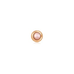 'Timeless'18K Red Gold Mother of Pearl Single Earring