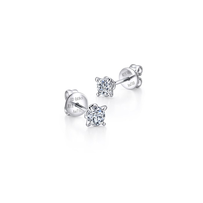 18K White Gold Earring | Chow Sang Sang Jewellery | 91247E - 4