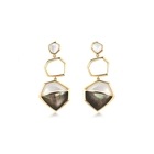 Harmony' 18K Yellow Gold Mother of Pearl Earrings