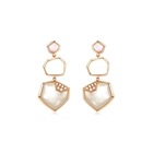 Harmony' 18K Rose Gold Mother of Pearl Earrings