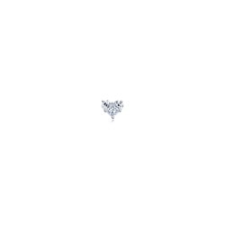 18K White Gold Diamond Single Earring