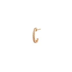 'Timeless'18K Rose Gold Diamond Single Hoop Earring