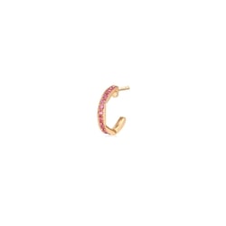 'Timeless' 18K Rose Gold Pink Sapphire Single Earring
