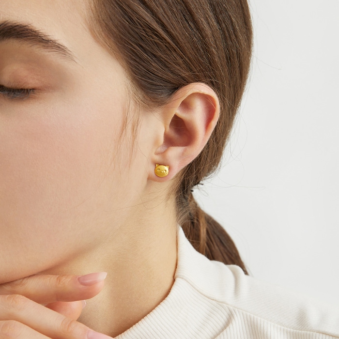 Solid Gold Earring | Chow Sang Sang Jewellery | 91938E - 3