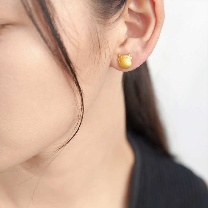 Solid Gold Earring | Chow Sang Sang Jewellery | PetChat | 91940E - 2