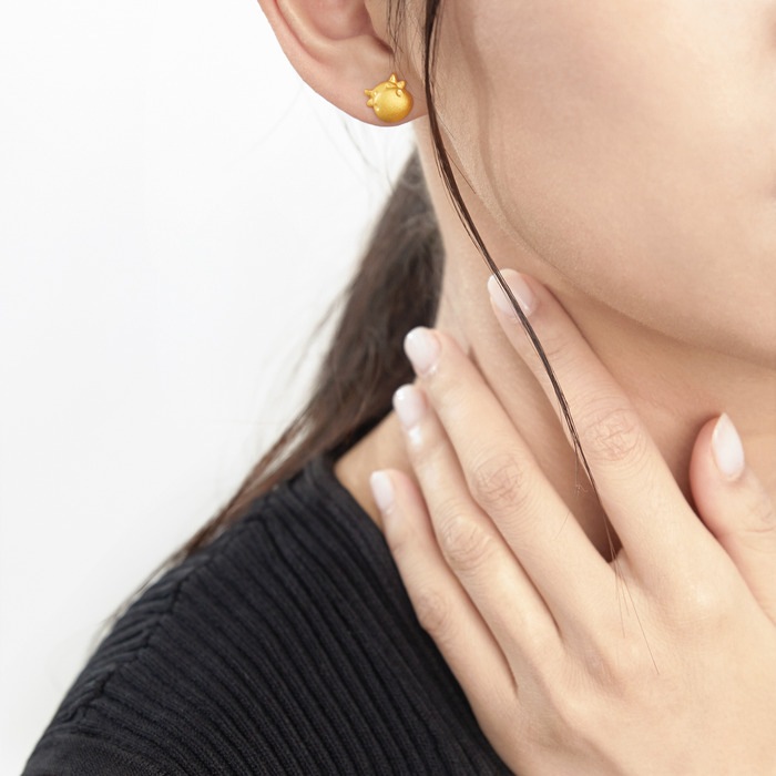 Solid Gold Earring | Chow Sang Sang Jewellery | PetChat | 91940E - 3