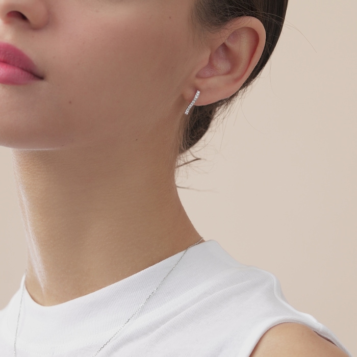 18K White Gold Earring | Chow Sang Sang Jewellery | 92034E - 3