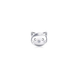 'Ear Play' 950 Platinum Diamond Cat Single Earring