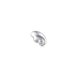 'Ear Play' 950 Platinum Diamond Angel Wing Single Earring