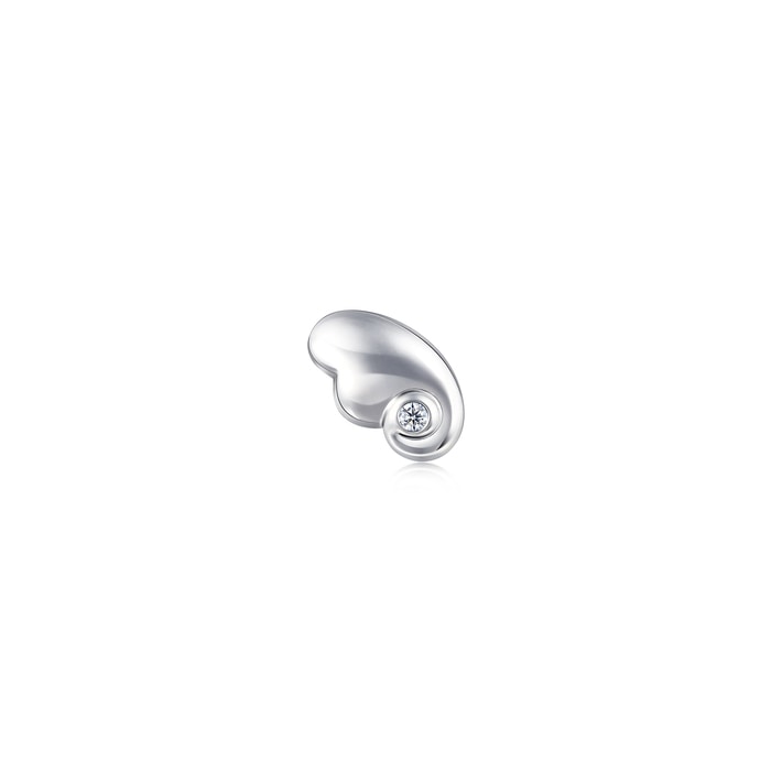 'Ear Play' 950 Platinum Diamond Angel Wing Single Earring