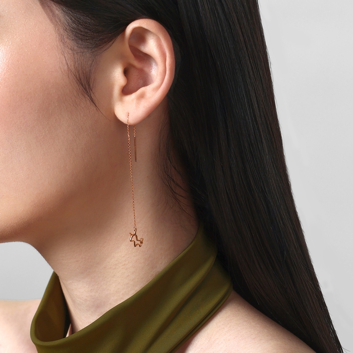 18K玫瑰金 耳環 | 周生生珠寶 | 薄荷系列 | 92256E - 3