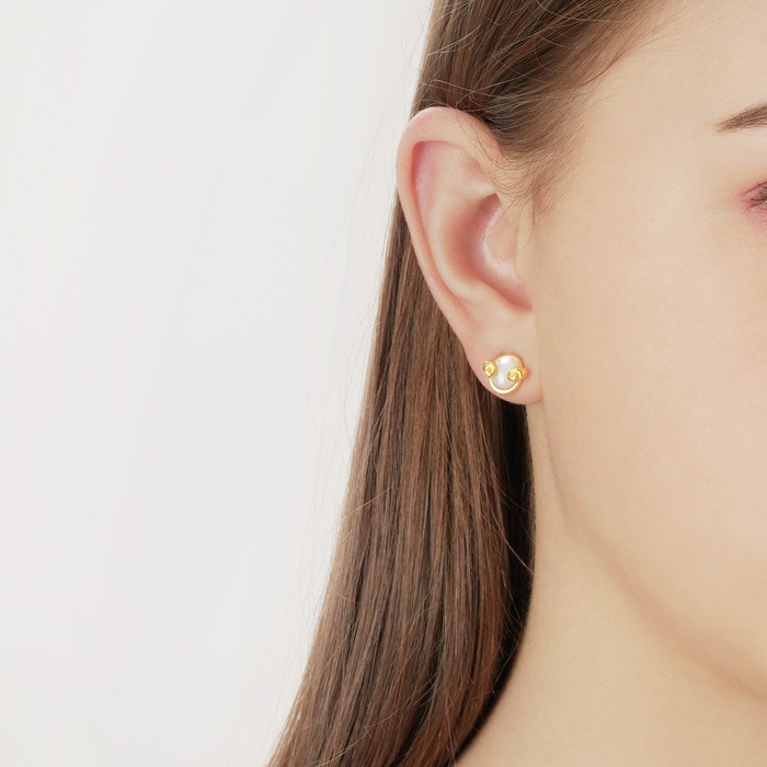 Solid Gold Earring | Chow Sang Sang Jewellery | Love Decode | 92396E - 2