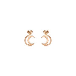 18K玫瑰金月亮耳環
