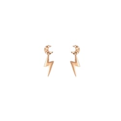 18K Rose Gold Sleek Flash Earrings