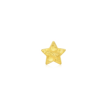 999 Gold Star Single Earring