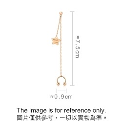 Minty Collection 18K Gold Red Single Earring