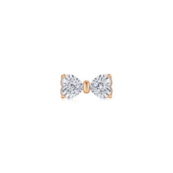 'Fantasy' 18K Gold (Multi-coloured) Diamond Single Bowtie Earring