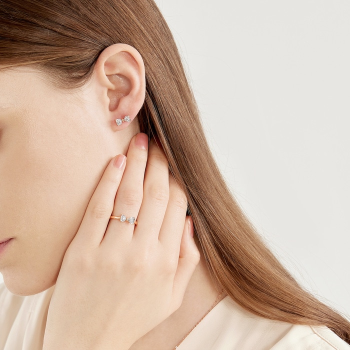 18K White & Rose Gold Earring | Chow Sang Sang Jewellery | Daily Luxe | 93032E - 3