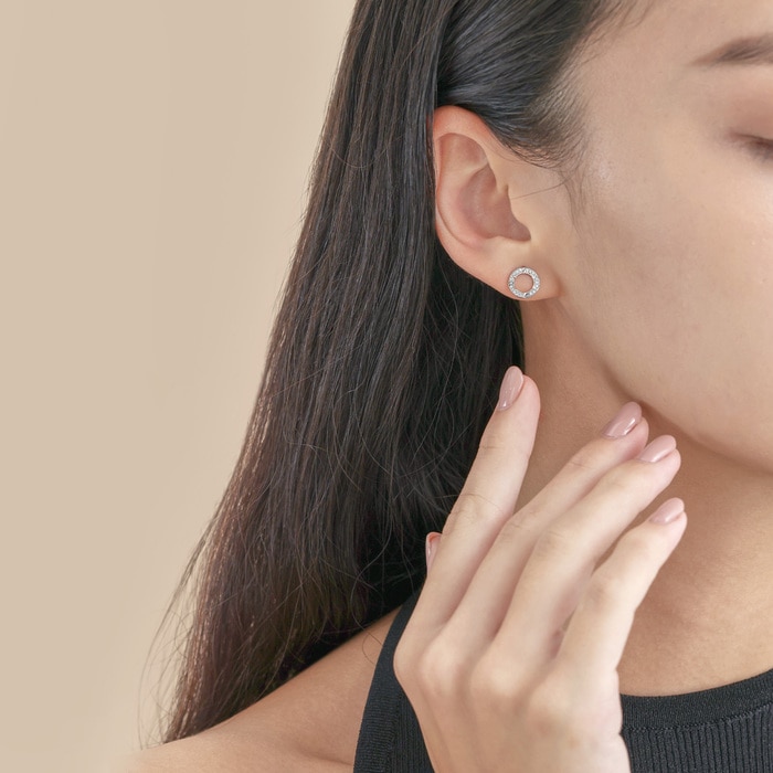 18K White Gold Earring | Chow Sang Sang Jewellery | 93061E - 3