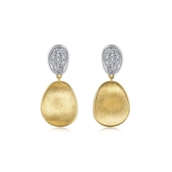 'Lunaria' 18K Yellow & White Gold Diamond Earrings
