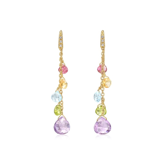 18K黃色黃金 耳環 | 周生生珠寶 | 93098E - 1