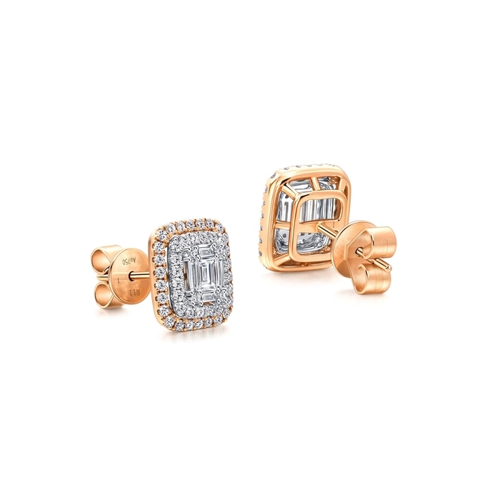 18K白色黄金及玫瑰金 耳環 | 周生生珠寶 | Diamond Symphony「鑽之頌」 | 93341E - 3