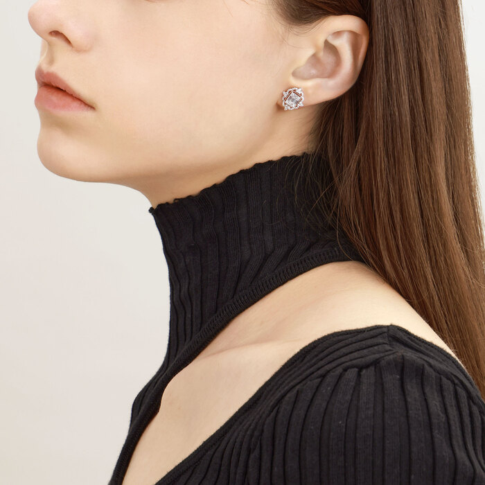 18K白色黄金及玫瑰金 耳環 | 周生生珠寶 | Diamond Symphony「鑽之頌」 | 93342E - 3