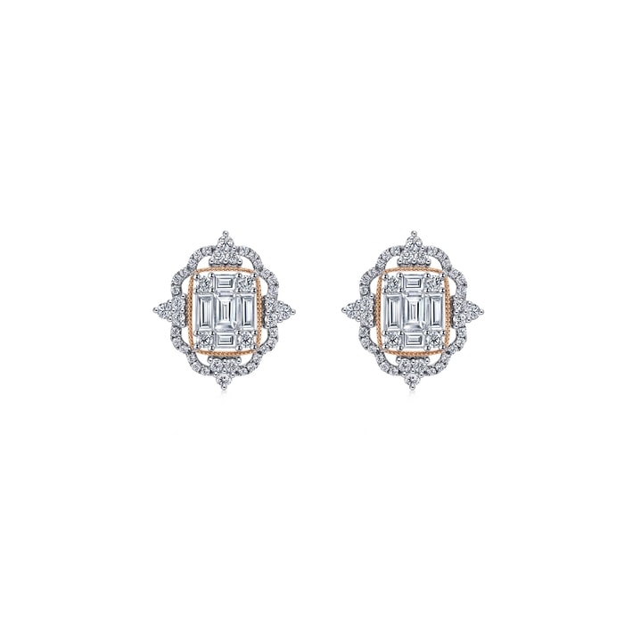 18K白色黄金及玫瑰金 耳環 | 周生生珠寶 | Diamond Symphony「鑽之頌」 | 93342E - 1