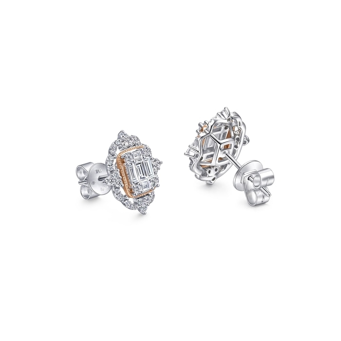 18K白色黄金及玫瑰金 耳環 | 周生生珠寶 | Diamond Symphony「鑽之頌」 | 93342E - 5