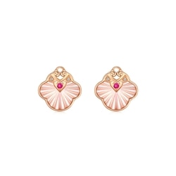 'Daily Bliss' 18K Rose Gold Fan-Shaped Earrings