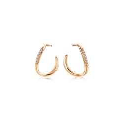 'Form' 18K Rose Gold Diamond Earrings