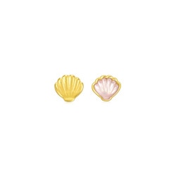 Love Decode Pure Gold Shell Earrings