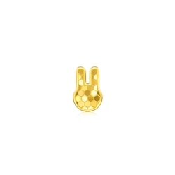 足金兔單耳環