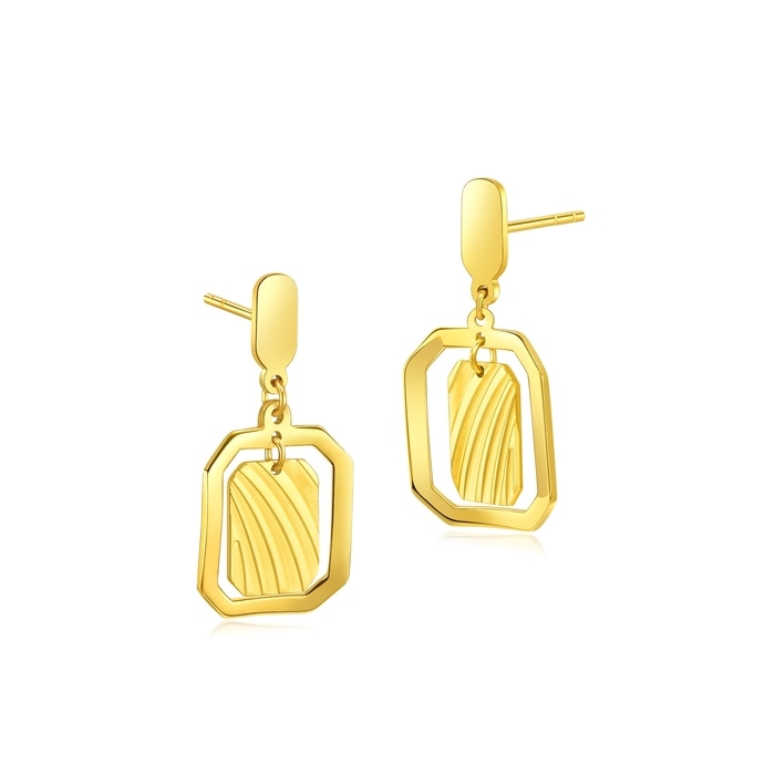 999黃金 耳環 | 周生生珠寶 | Essence「永」 | 93679E - 4