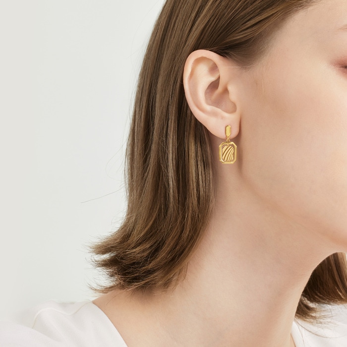 999黃金 耳環 | 周生生珠寶 | Essence「永」 | 93679E - 3